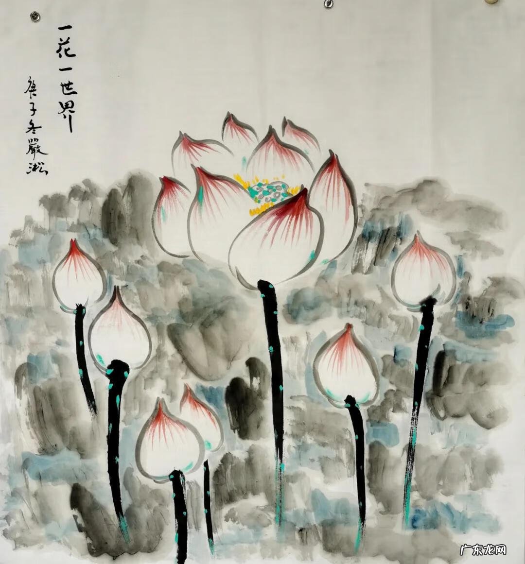 床头背景墙图片大全 床头放荷花图的风水