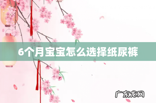 6个月宝宝怎么选择纸尿裤