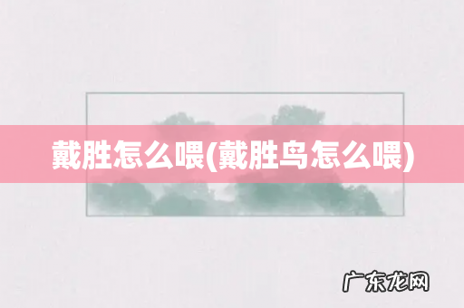 戴胜鸟怎么喂 戴胜怎么喂