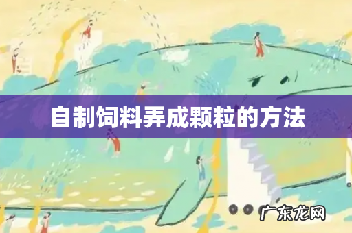 自制饲料弄成颗粒的方法