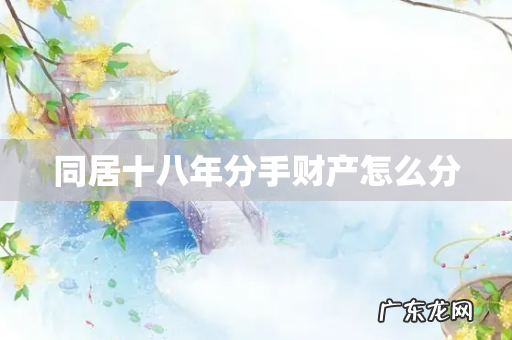 同居十八年分手财产怎么分