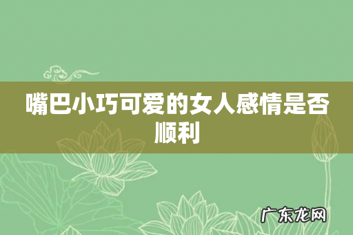 嘴巴小巧可爱的女人感情是否顺利