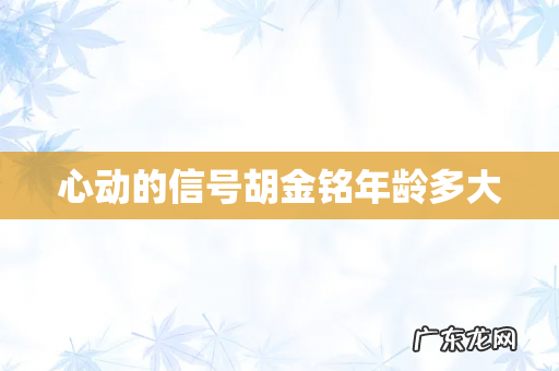 心动的信号胡金铭年龄多大