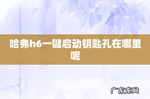 哈弗h6一键启动钥匙孔在哪里呢