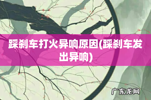 踩刹车发出异响 踩刹车打火异响原因