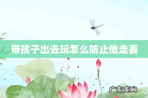 带孩子出去玩怎么防止他走丢