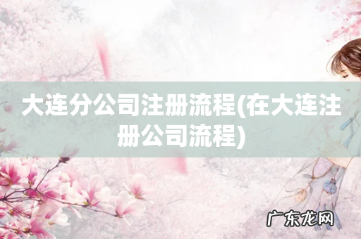 在大连注册公司流程 大连分公司注册流程