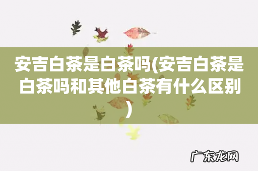 安吉白茶是白茶吗和其他白茶有什么区别 安吉白茶是白茶吗