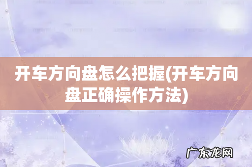 开车方向盘正确操作方法 开车方向盘怎么把握