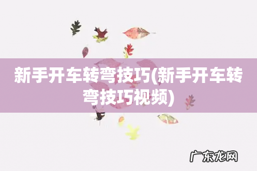 新手开车转弯技巧视频 新手开车转弯技巧