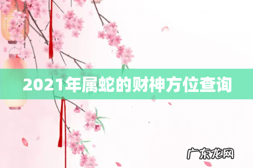2021年属蛇的财神方位查询