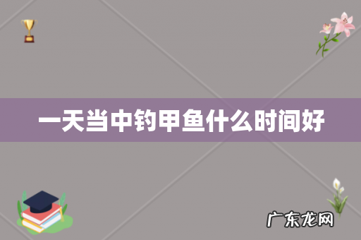 一天当中钓甲鱼什么时间好