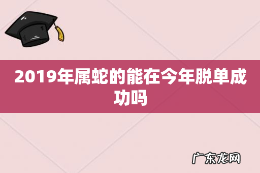2019年属蛇的能在今年脱单成功吗