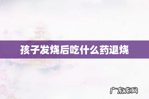 孩子发烧后吃什么药退烧