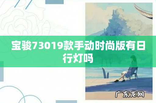 宝骏73019款手动时尚版有日行灯吗