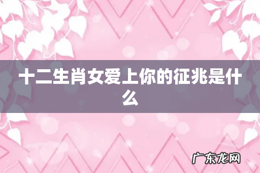 十二生肖女爱上你的征兆是什么
