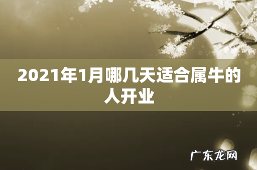 2021年1月哪几天适合属牛的人开业