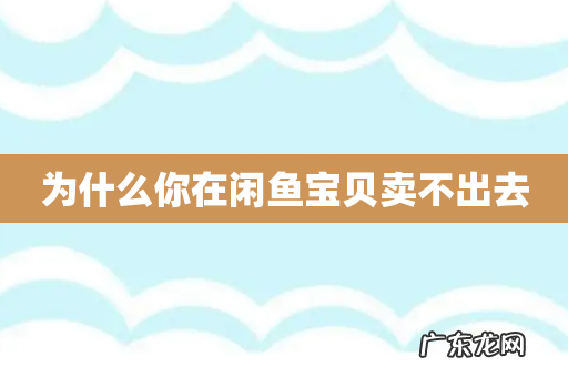 为什么你在闲鱼宝贝卖不出去