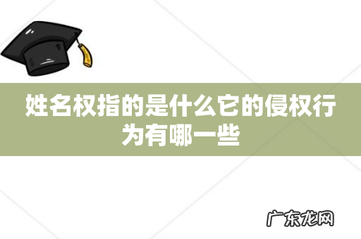 姓名权指的是什么它的侵权行为有哪一些