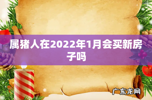 属猪人在2022年1月会买新房子吗