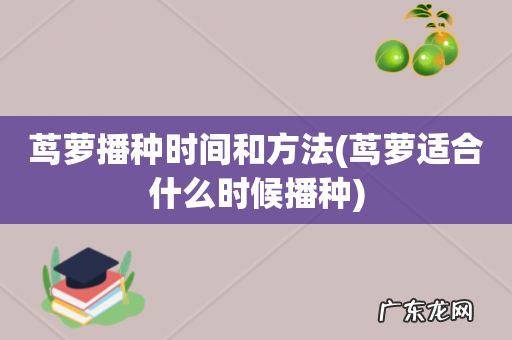 茑萝适合什么时候播种 茑萝播种时间和方法