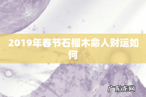 2019年春节石榴木命人财运如何