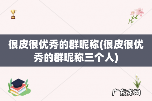 很皮很优秀的群昵称三个人 很皮很优秀的群昵称