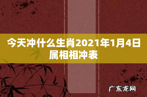 今天冲什么生肖2021年1月4日属相相冲表