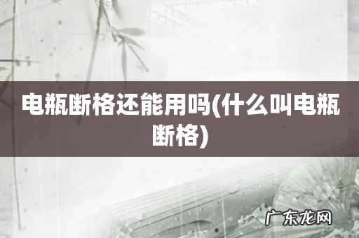 什么叫电瓶断格 电瓶断格还能用吗