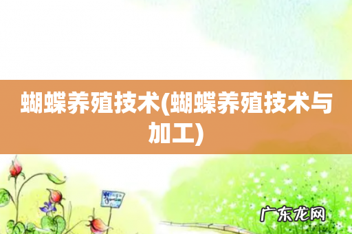蝴蝶养殖技术与加工 蝴蝶养殖技术