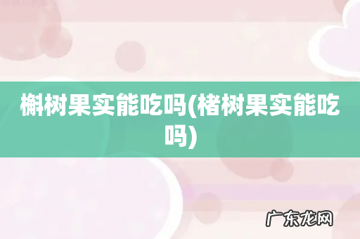 楮树果实能吃吗 槲树果实能吃吗