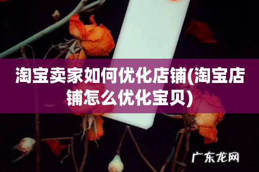 淘宝店铺怎么优化宝贝 淘宝卖家如何优化店铺