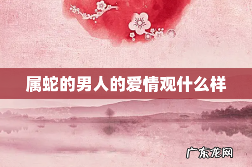 属蛇的男人的爱情观什么样