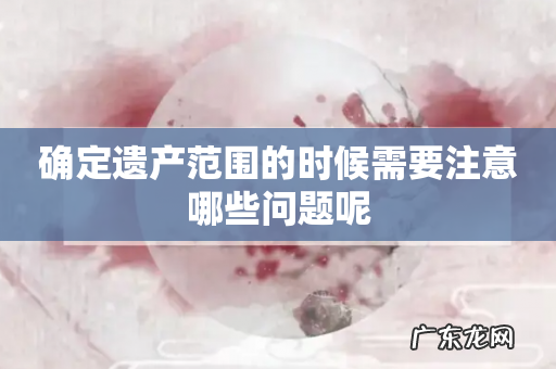 确定遗产范围的时候需要注意哪些问题呢