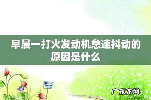 早晨一打火发动机怠速抖动的原因是什么