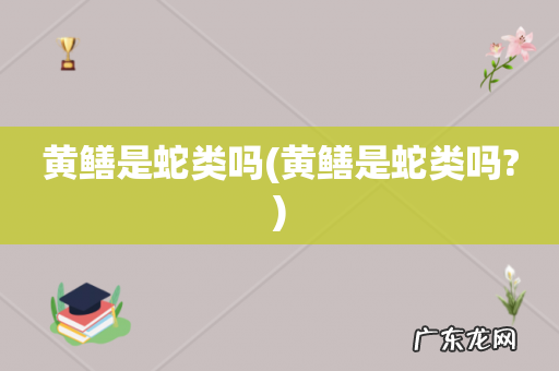 黄鳝是蛇类吗? 黄鳝是蛇类吗