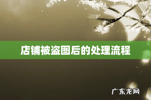 店铺被盗图后的处理流程