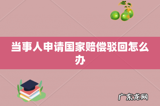 当事人申请国家赔偿驳回怎么办