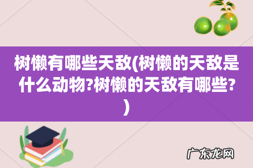 树懒的天敌是什么动物?树懒的天敌有哪些? 树懒有哪些天敌