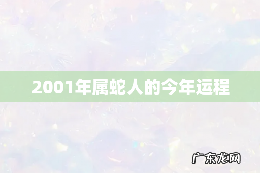 2001年属蛇人的今年运程