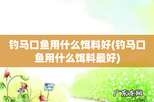 钓马口鱼用什么饵料最好 钓马口鱼用什么饵料好