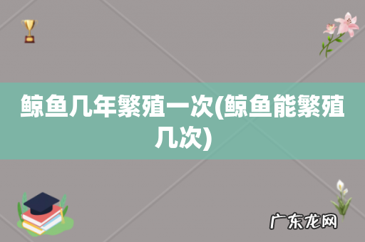 鲸鱼能繁殖几次 鲸鱼几年繁殖一次