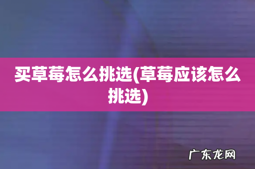 草莓应该怎么挑选 买草莓怎么挑选