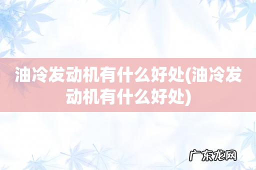 油冷发动机有什么好处 油冷发动机有什么好处