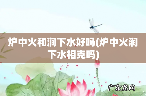 炉中火涧下水相克吗 炉中火和涧下水好吗