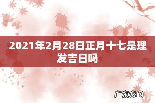 2021年2月28日正月十七是理发吉日吗