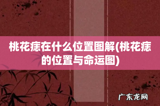 桃花痣的位置与命运图 桃花痣在什么位置图解