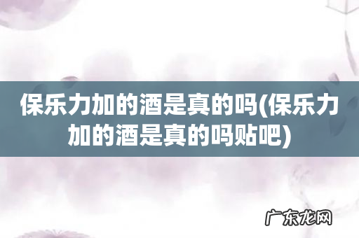 保乐力加的酒是真的吗贴吧 保乐力加的酒是真的吗
