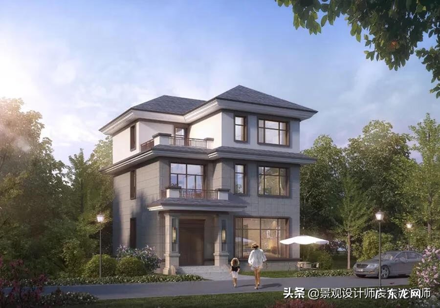 中式别墅设计效果图 中式风格别墅图