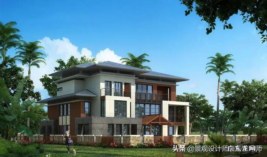 中式别墅设计效果图 中式风格别墅图